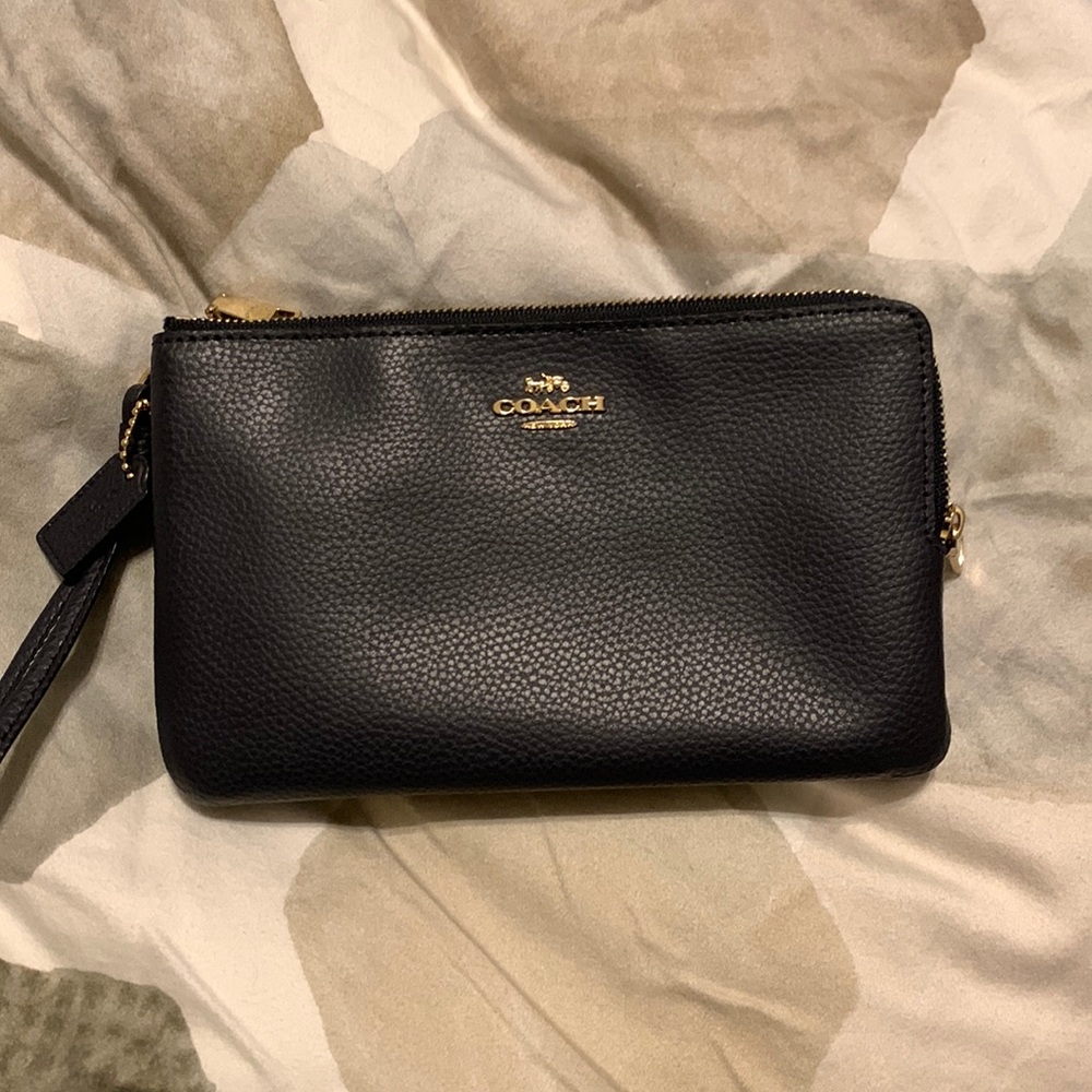 Dark blue coach wristlet